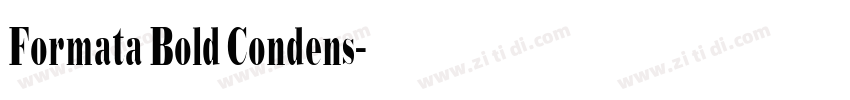 Formata Bold Condens字体转换